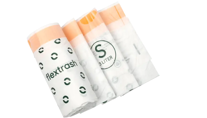 Flextrash Trashbags – Stevige Afvalzakken voor Keuken, Camping en Auto 3L 30 stuks - Image 2