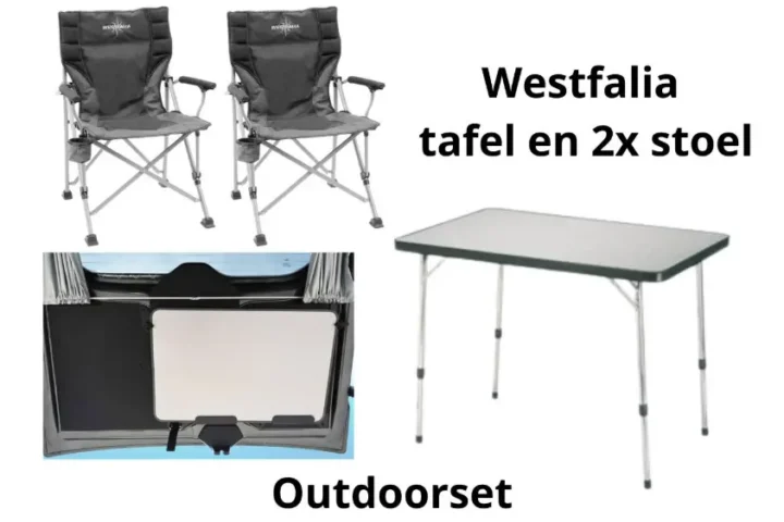 westfalia outdoorpakket tafel en stoelen